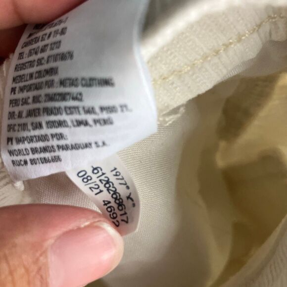 American eagle cream stretch corduroy mom jeans size 8 #718 - Picture 12 of 12